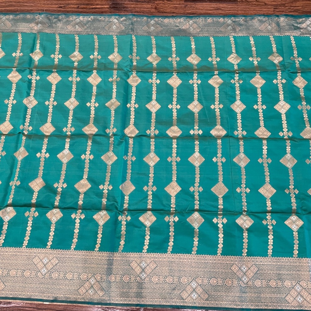 Elegant teal saree
